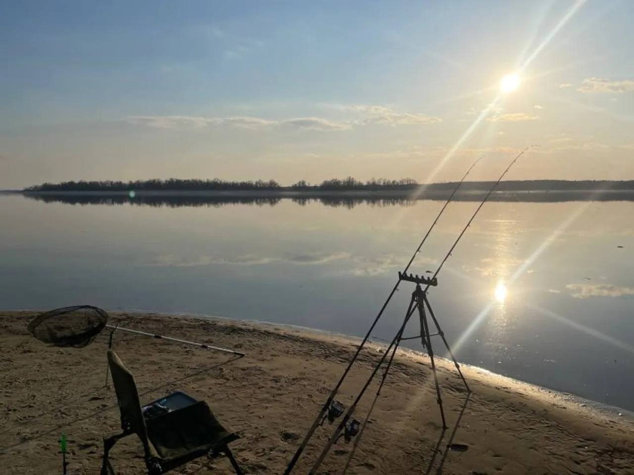 Рибалка біля Запоріжжя